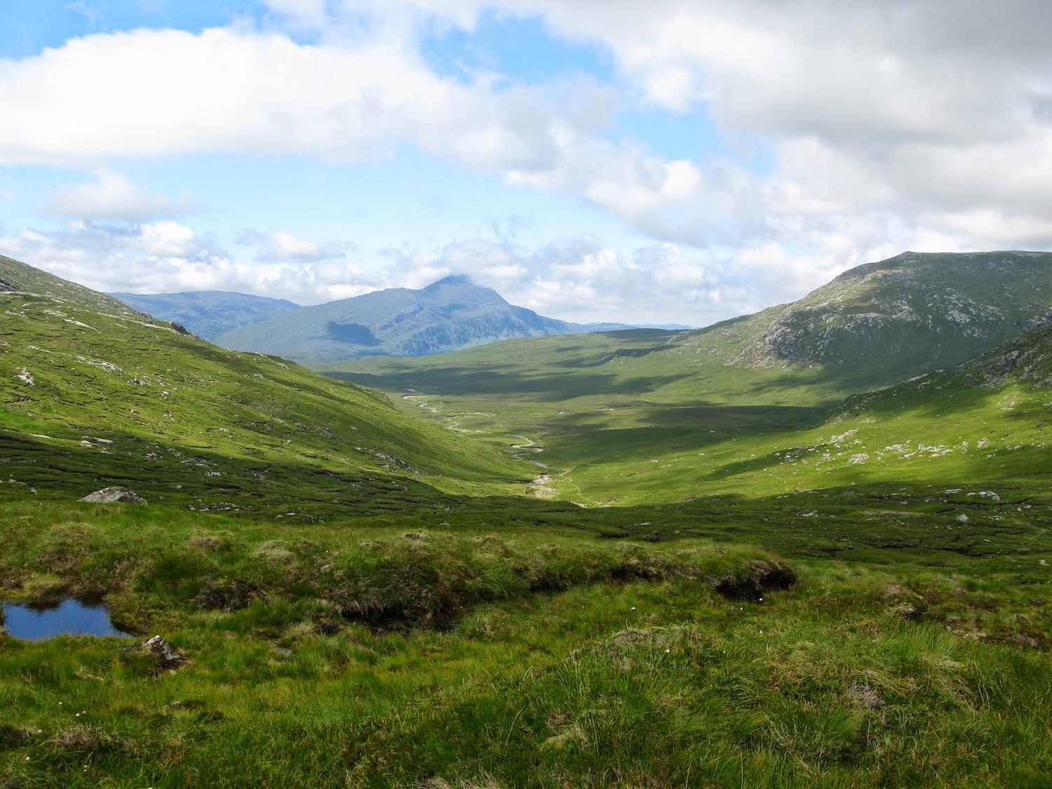 Ben Stack in the distance from the Bealach na Feithe